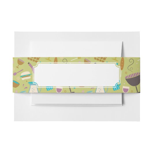 Grill-Muster Einladungsbanderole (Vorderseite Beispiel)