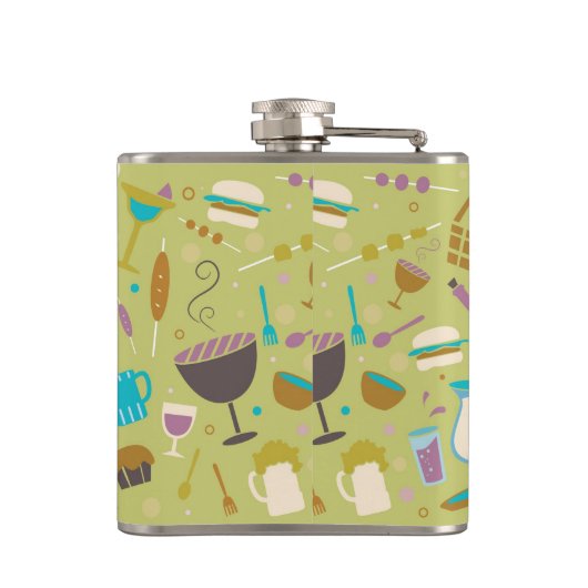 Grill-Muster Flachmann (Rückseite)