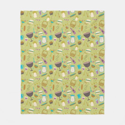 Grill-Muster Fleecedecke (Vorderseite)