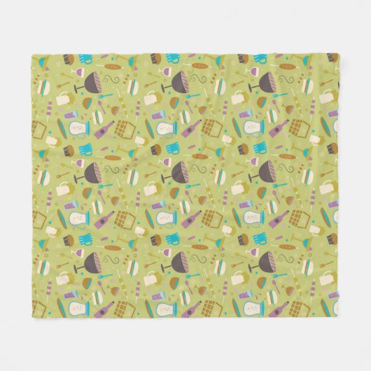 Grill-Muster Fleecedecke (Vorderseite (Horizontal))