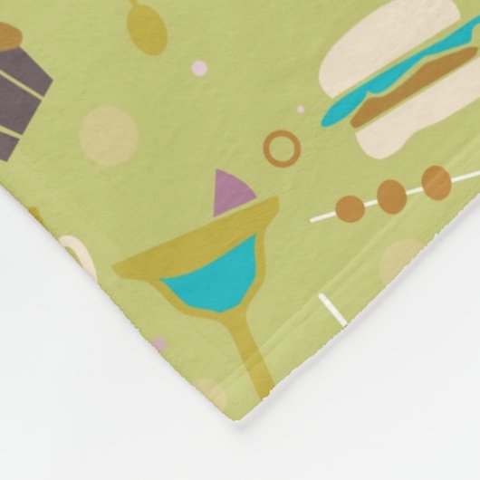 Grill-Muster Fleecedecke (Ecke)