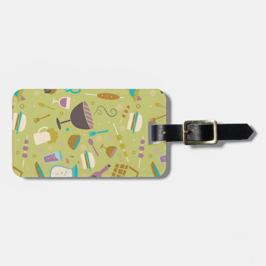 Grill-Muster Gepäckanhänger (Vorderseite horizontal)