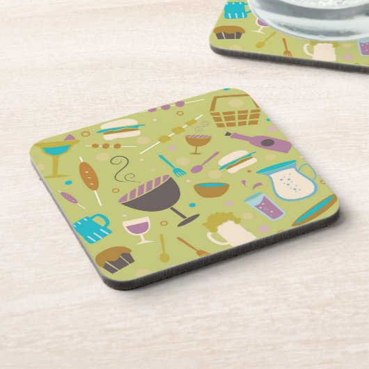 Grill-Muster Getränkeuntersetzer (Linke Seite)