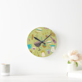 Grill-Muster Runde Wanduhr (Zuhause)
