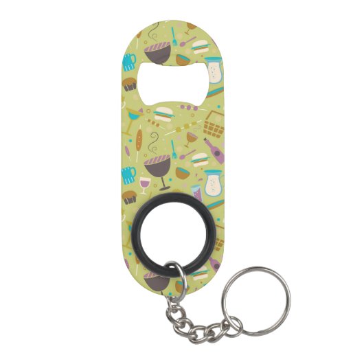 Grill-Muster Schlüsselbund Flaschenöffner (Rückseite)