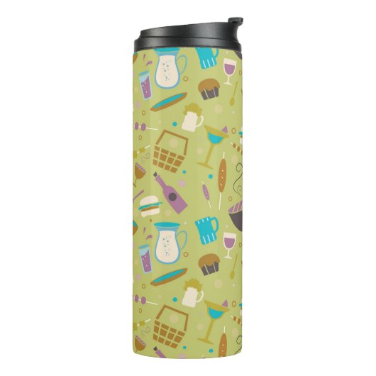 Grill-Muster Thermosbecher (Nach links gedreht)