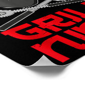 Grill Ninja - Funny Barbeque Hibachi Grill Fork &a Poster (Ecke)