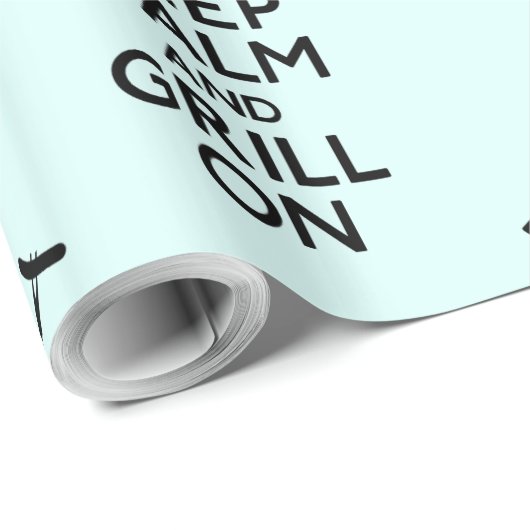 Grill On Geschenkpapier (Rolleneckpunkt)