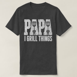 Grill Papa BBQ Papa Chef Grillen Vintage Vaters T-Shirt
