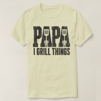 Grill Papa BBQ Papa Chef Grillen Vintage Vaters T-Shirt