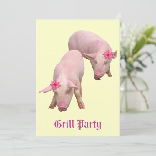 Grill-Party Einladung (Stehend Vorderseite)