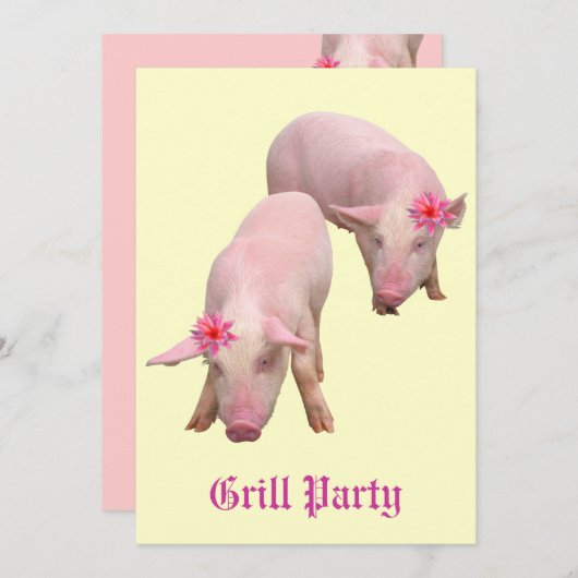 Grill-Party Einladung (Vorne/Hinten)