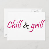 Grill Postkarte (Vorne/Hinten)