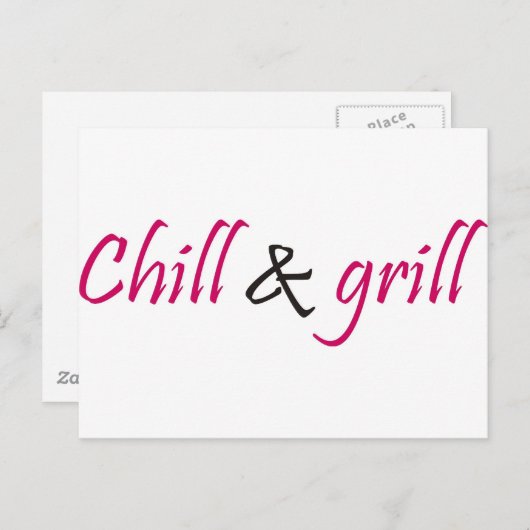 Grill Postkarte (Vorne/Hinten)