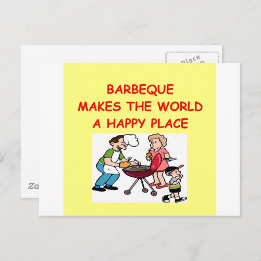 Grill Postkarte (Vorne/Hinten)