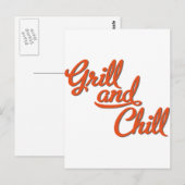 Grill Postkarte (Vorne/Hinten)