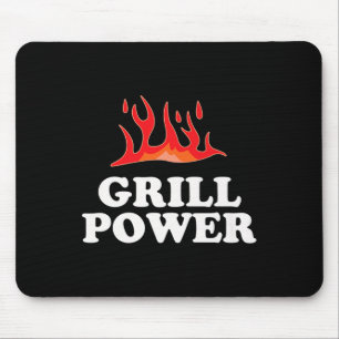 Grill Power - Funny Barbeque Grillen Slogan Sprich Mousepad