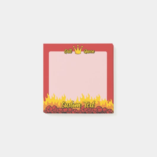 Grill Queen Crown Post-it Klebezettel (Vorderseite)
