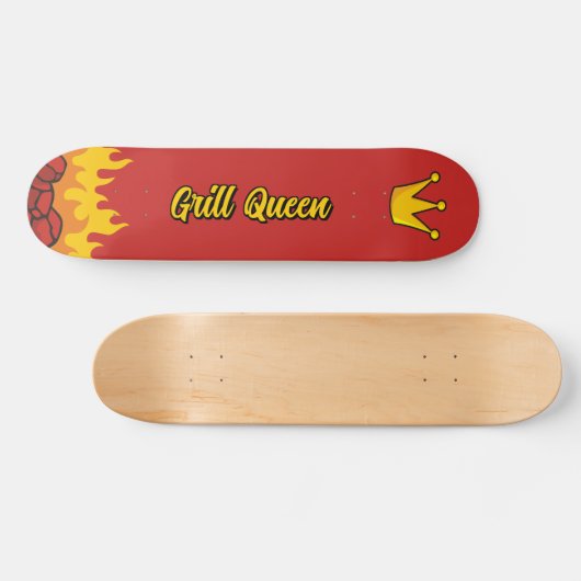Grill Queen Crown Skateboard (Horizontal)