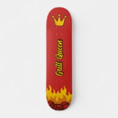Grill Queen Crown Skateboard (Vorne)