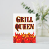 Grill Queen Custom Reecicard Postcard Postkarte (Stehend Vorderseite)