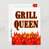 Grill Queen Custom Reecicard Postcard Postkarte (Vorne/Hinten)