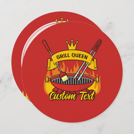 Grill Queen Einladung (Vorne/Hinten)