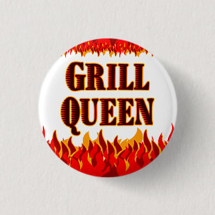 Grill Queen Funny BBQ Saying Button