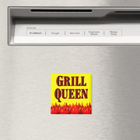 Grill Queen Funny GRILLEN Sprichwort Magnet (In Situ (Geschirrspüler))