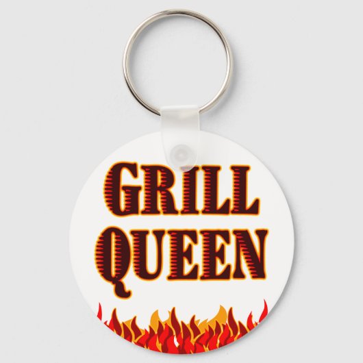 Grill Queen Funny GRILLEN Sprichwort Schlüsselanhänger (Vorderseite)