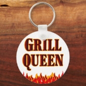 Grill Queen Funny GRILLEN Sprichwort Schlüsselanhänger (Vorderseite)