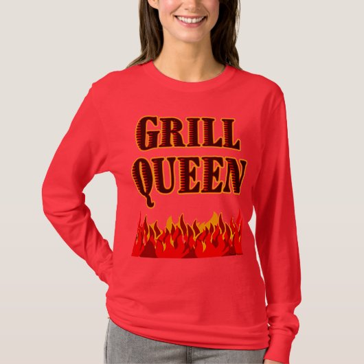 Grill Queen Funny GRILLEN Sprichwort T - Shirt (Vorderseite)