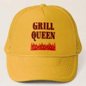 Grill Queen Funny GRILLEN Sprichwort Truckerkappe (Vorderseite)