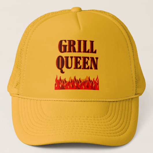 Grill Queen Funny GRILLEN Sprichwort Truckerkappe (Vorderseite)