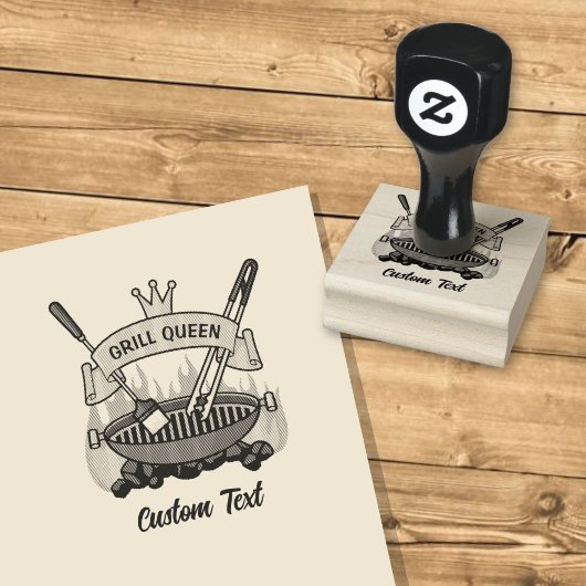 Grill Queen Gummistempel