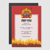 Grill Queen Magneteinladung (Vorne/Hinten)