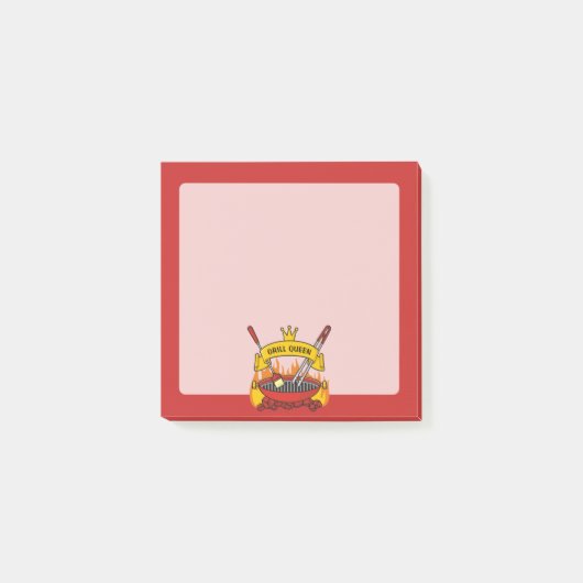 Grill Queen Post-it Klebezettel (Vorderseite)
