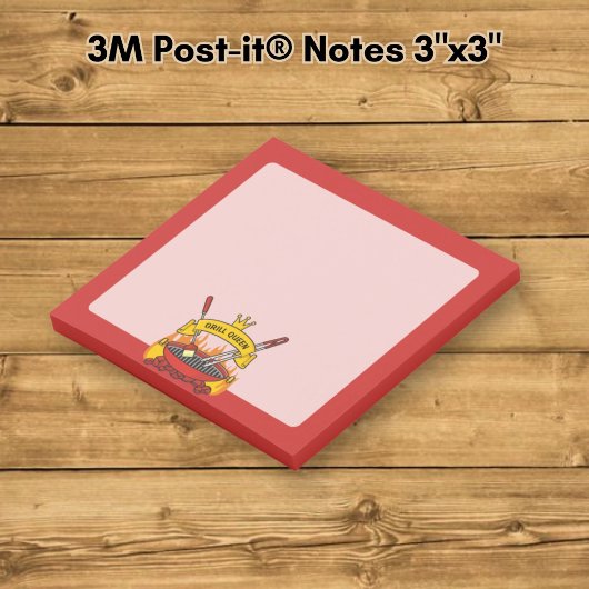 Grill Queen Post-it Klebezettel