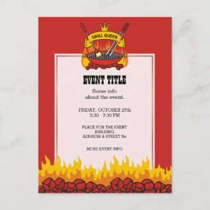 Grill Queen Postkarte