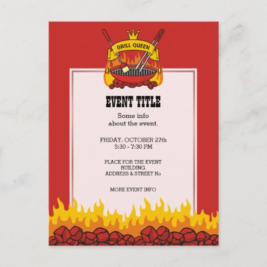 Grill Queen Postkarte (Vorderseite)