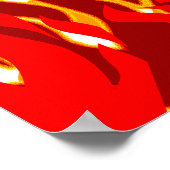 Grill Queen Red Flames GRILLEN Art Poster (Ecke)