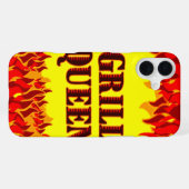 Grill Queen Red Flames GRILLEN iPhone Case Hülle (Rückseite (Horizontal))