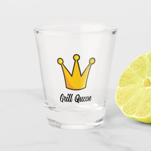 Grill Queen Schnapsglas (Vorderseite)