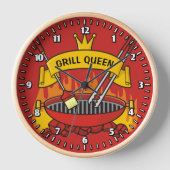 Grill Queen Wanduhr (Vorderseite)