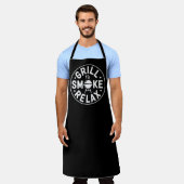Grill-Rauch-Entspannung BBQ-Zitat Schürze (Getragen)
