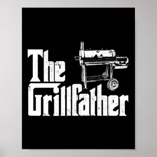 Grill-Räucherei und Grillkoch Grillvater Gegrillt Poster