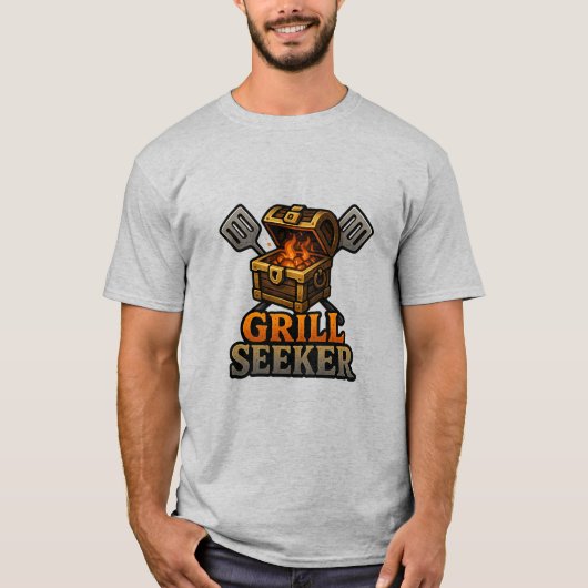 Grill Seeker - Funny GRILLEN Adventurer Feinschmec T-Shirt (Vorderseite)