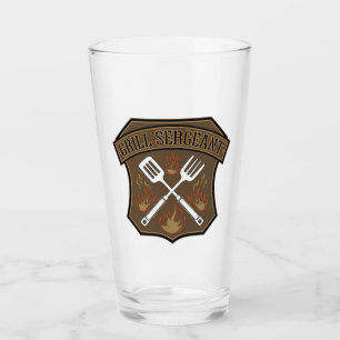 Grill Sergeant Abzeichen Design mit Spatel und Gab Glas