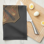 Grill sergeant Abzeichen Design mit Spatula und Ga Geschirrtuch (Viertel Falte)