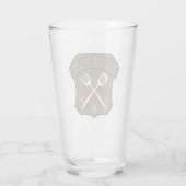 Grill sergeant Abzeichen Design mit Spatula und Ga Glas (Rückseite)